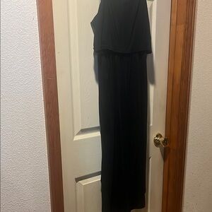 Black Cotton Midi Dress